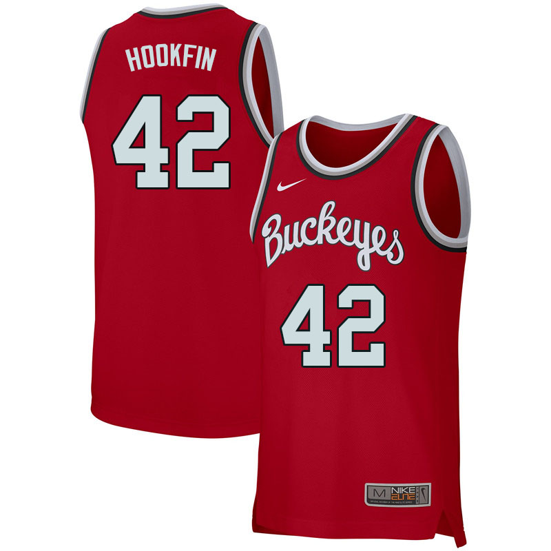 Men #42 Harrison Hookfin Ohio State Buckeyes College Basketball Jerseys Sale-Retro Scarlet